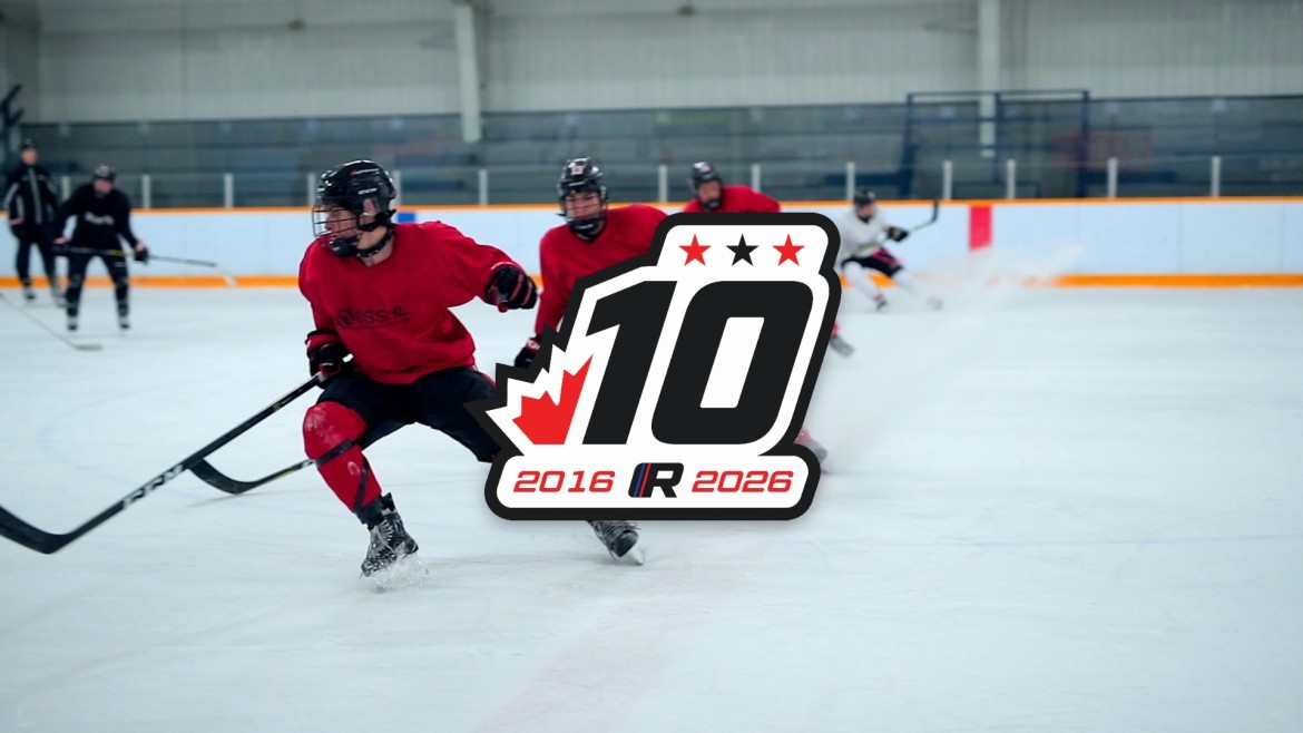 image of four players skating in a row